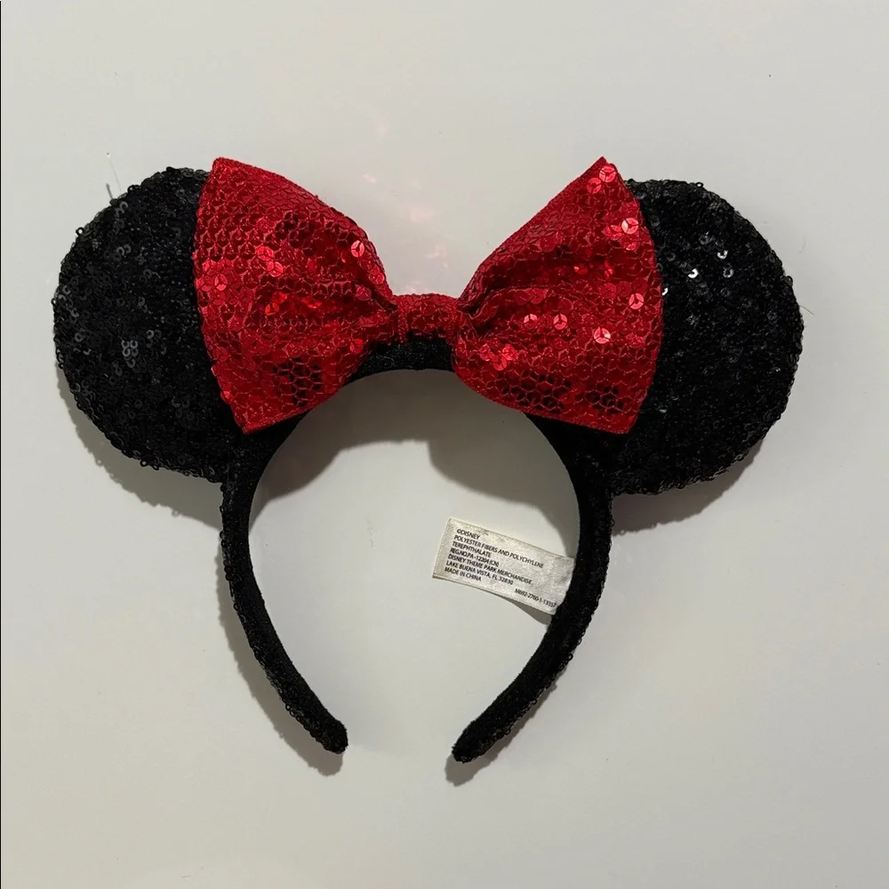 Authentic Disney Parks Sequin Minnie Mouse Ears